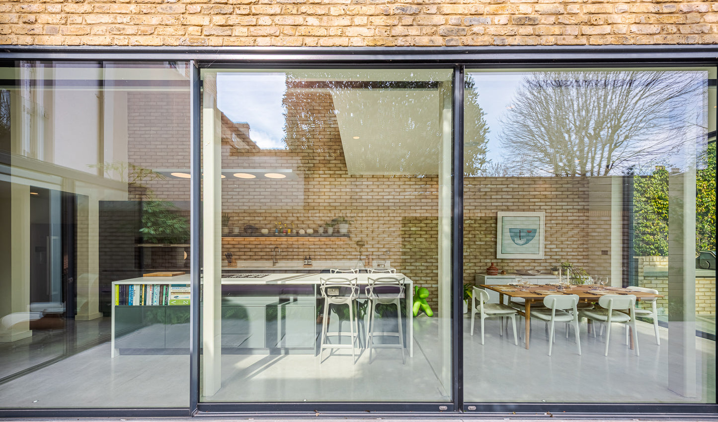 Sleek Minimalist Exposed Brick House