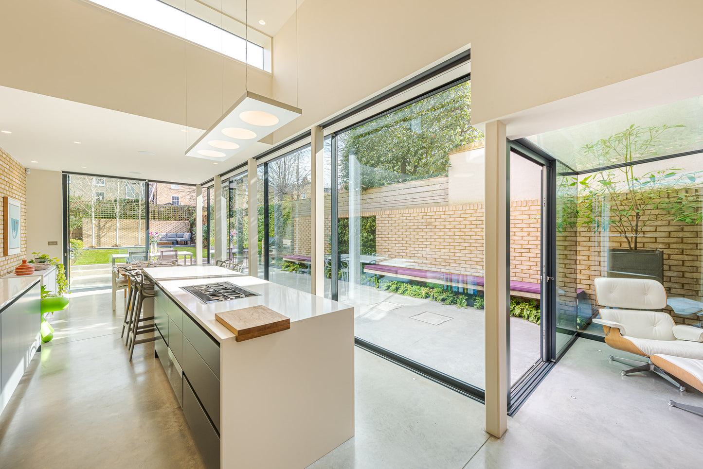 Sleek Minimalist Exposed Brick House