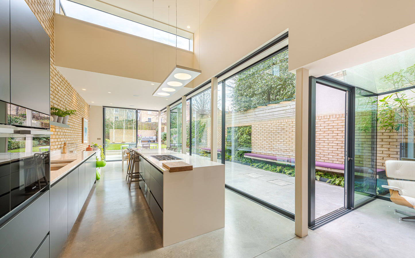 Sleek Minimalist Exposed Brick House