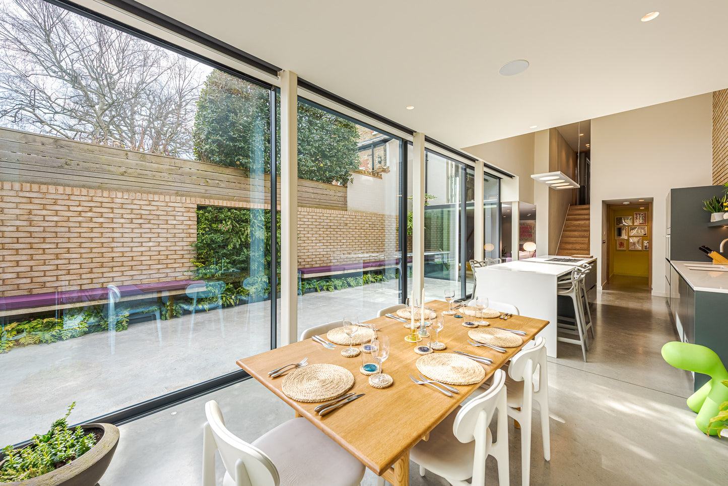 Sleek Minimalist Exposed Brick House