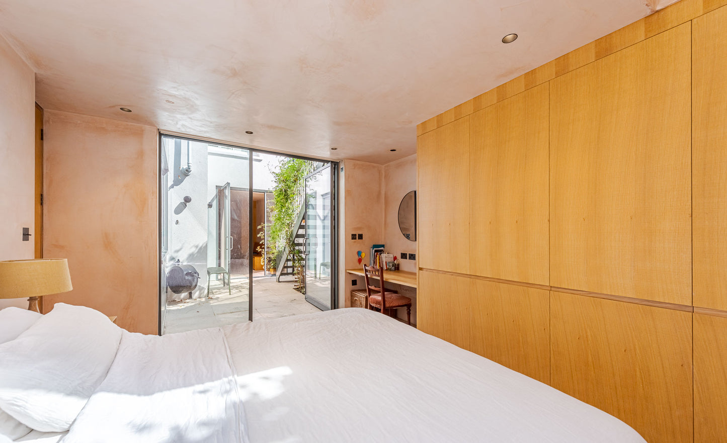 Aesthetic Pink Plaster Wall House Hackney