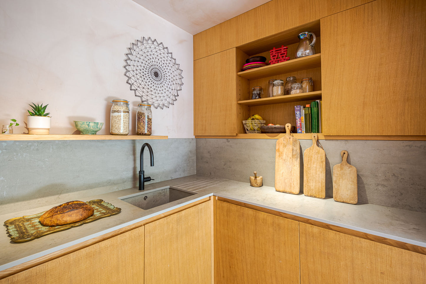 Aesthetic Pink Plaster Wall House Hackney