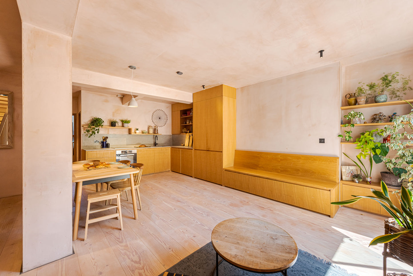 Aesthetic Pink Plaster Wall House Hackney