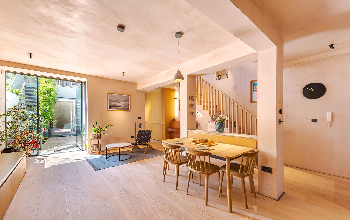Aesthetic Pink Plaster Wall House Hackney