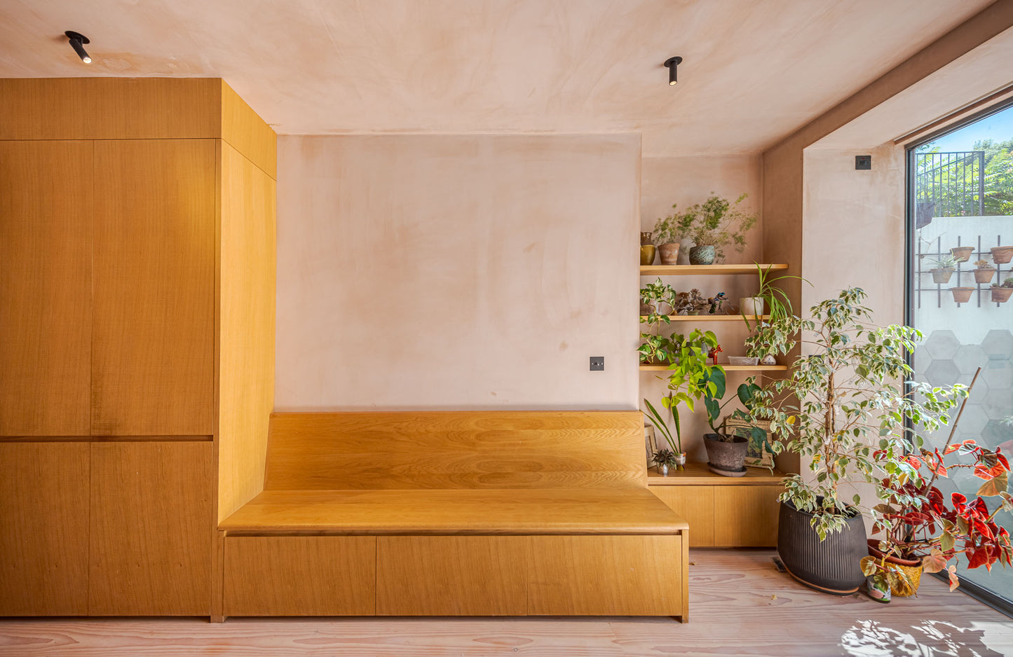 Aesthetic Pink Plaster Wall House Hackney