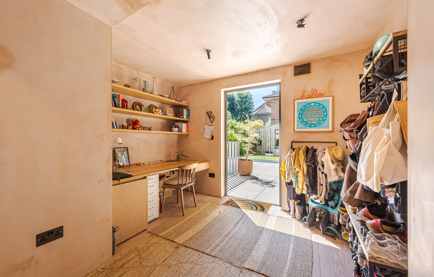 Aesthetic Pink Plaster Wall House Hackney
