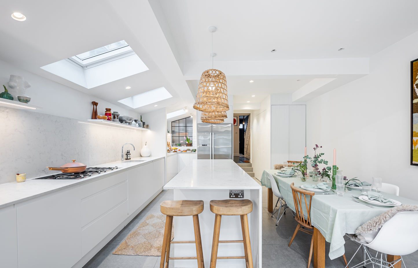 White Minimalist Open Plan Parsons Green