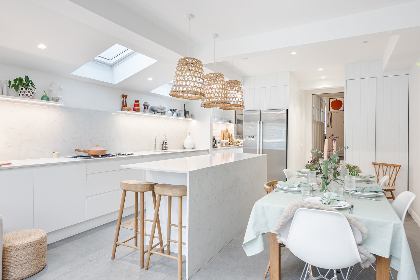 White Minimalist Open Plan Parsons Green